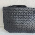 Bottega Veneta Clutch Black Leather with Silver Hardware #RCOE-3 - Image 4