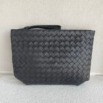 Bottega Veneta Clutch Black Leather with Silver Hardware #RCOE-3 - Image 3