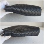 Bottega Veneta Clutch Black Leather with Silver Hardware #RCOE-3 - Image 8