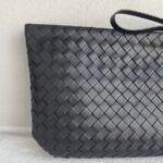 Bottega Veneta Clutch Black Leather with Silver Hardware #RCOE-3 - Image 6