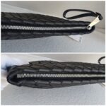 Bottega Veneta Clutch Black Leather with Silver Hardware #RCOE-3 - Image 9