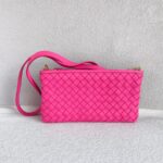 Bottega Veneta Mini Intrecciato Shoulder Bag Pink Leather with Gold Hardware #RKTO-2