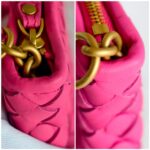 Bottega Veneta Mini Intrecciato Shoulder Bag Pink Leather with Gold Hardware #RKTO-2 - Image 8