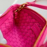 Bottega Veneta Mini Intrecciato Shoulder Bag Pink Leather with Gold Hardware #RKTO-2 - Image 12