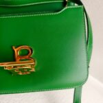 Burberry Crossbody TB Bag Green Calf Leather with Gold Hardware #RKET-5 - Image 23