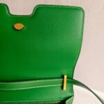 Burberry Crossbody TB Bag Green Calf Leather with Gold Hardware #RKET-5 - Image 21
