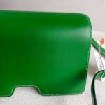 Burberry Crossbody TB Bag Green Calf Leather with Gold Hardware #RKET-5 - Image 4
