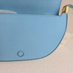 Burberry Olympia Crossbody /Shoulder Bag Blue Calf Leather with Gold Hardware #RKET-3 - Image 16