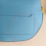 Burberry Olympia Crossbody /Shoulder Bag Blue Calf Leather with Gold Hardware #RKET-3 - Image 6