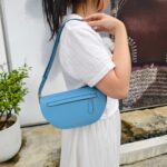 Burberry Olympia Crossbody /Shoulder Bag Blue Calf Leather with Gold Hardware #RKET-3 - Image 26