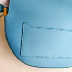 Burberry Olympia Crossbody /Shoulder Bag Blue Calf Leather with Gold Hardware #RKET-3 - Image 5