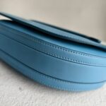 Burberry Olympia Crossbody /Shoulder Bag Blue Calf Leather with Gold Hardware #RKET-3 - Image 10