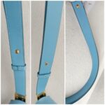 Burberry Olympia Crossbody /Shoulder Bag Blue Calf Leather with Gold Hardware #RKET-3 - Image 12