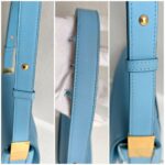 Burberry Olympia Crossbody /Shoulder Bag Blue Calf Leather with Gold Hardware #RKET-3 - Image 11