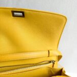 Celine Box Bag Yellow Smooth Calf Leather with Silver Hardware #RKET-2 - Image 22