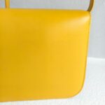 Celine Box Bag Yellow Smooth Calf Leather with Silver Hardware #RKET-2 - Image 6