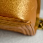 Chanel Boy Large Gold Calf Leather with Gold Hardware #RKUS-1 - Image 15