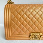 Chanel Boy Large Gold Calf Leather with Gold Hardware #RKUS-1 - Image 3