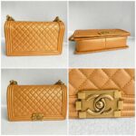 Chanel Boy Large Gold Calf Leather with Gold Hardware #RKUS-1 - Image 2