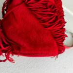 Christian Louboutin Marie Jane Bucket Red Suede Leather with Silver Hardware Bag #RKLC-2 - Image 13