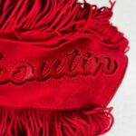 Christian Louboutin Marie Jane Bucket Red Suede Leather with Silver Hardware Bag #RKLC-2 - Image 15