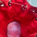 Christian Louboutin Marie Jane Bucket Red Suede Leather with Silver Hardware Bag #RKLC-2 - Image 18