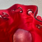 Christian Louboutin Marie Jane Bucket Red Suede Leather with Silver Hardware Bag #RKLC-2 - Image 19