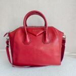 Givenchy Antigona Red Goatskin with Silver Hardware #RKOL-1