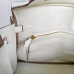 Hermes Birkin 25CM Ot Mushroom White Togo Leather with Gold-Plated Hardware #RKTL-1 - Image 34