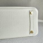 Hermes Birkin 25CM Ot Mushroom White Togo Leather with Gold-Plated Hardware #RKTL-1 - Image 10