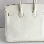 Hermes Birkin 25CM Ot Mushroom White Togo Leather with Gold-Plated Hardware #RKTL-1 - Image 5