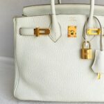 Hermes Birkin 25CM Ot Mushroom White Togo Leather with Gold-Plated Hardware #RKTL-1 - Image 3