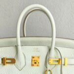 Hermes Birkin 25CM Ot Mushroom White Togo Leather with Gold-Plated Hardware #RKTL-1 - Image 15