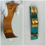 Hermes CDC Bracelet Size XS Green Epsom Leather With Gold Plated Hardware #OKOU-3 - Image 8