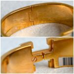 Hermes Clic Clac H Bangle Black Enamel with Gold Plated #RKTR-3 - Image 6