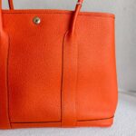 Hermes Garden Party 36cm Feu Orange Vache Country Leather with Palladium Hardware #RKTK-1 - Image 6