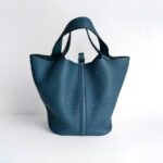 Hermes Picotin 22 Blue Clemence Leather with Palladium Harware #RKOT-1