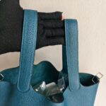 Hermes Picotin 22 Blue Clemence Leather with Palladium Harware #RKOT-1 - Image 17