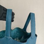 Hermes Picotin 22 Blue Clemence Leather with Palladium Harware #RKOT-1 - Image 18