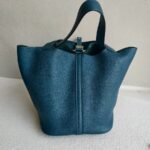 Hermes Picotin 22 Blue Clemence Leather with Palladium Harware #RKOT-1 - Image 4