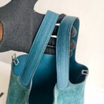 Hermes Picotin 22 Blue Clemence Leather with Palladium Harware #RKOT-1 - Image 20