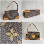 LV Beverly Brown Monogram Coated Canvas with Leather and Gold Hardware #RKKR-1 - Image 2