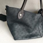 LV Hina MM Black Mahina Calf Leather with Silver Hardware Bag #GULYY-1 - Image 3
