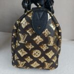 LV Speedy 30 Automne Hiver Monogram Eclipse Sequin with Gold Hardware #GULRR-1 - Image 7