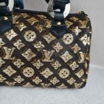 LV Speedy 30 Automne Hiver Monogram Eclipse Sequin with Gold Hardware #GULRR-1 - Image 4