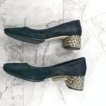 Miu Miu Size 36 Black Suede Leather with Gold Hardware #RKTU-1 - Image 4