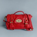 Mulberry Alexa Medium Red Calf Leather with Gold Hardware #RKOE-1