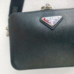 Prada Crossbody Bag Black Saffiano Leather with Silver Hardware #RKTC-3 - Image 3