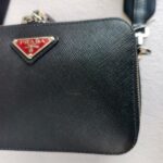 Prada Crossbody Bag Black Saffiano Leather with Silver Hardware #RKTC-3 - Image 4