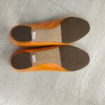 S.Ferragamo Size 7B Pump Orange Leather with Gold Hardware #RKYR-8 - Image 10